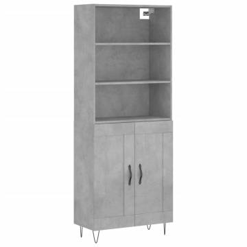 Highboard Concrete Grey - Stylish Storage Solution | HipoMarket