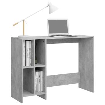 Sleek Concrete Grey Notebook Desk | 102.5x35x75 cm