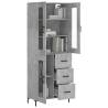 Stylish Highboard in Concrete Grey - Durable & Elegant Design