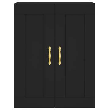 Stylish Highboard in Black - 69.5x34x180 cm | HipoMarket