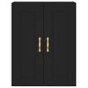 Stylish Highboard in Black - 69.5x34x180 cm | HipoMarket