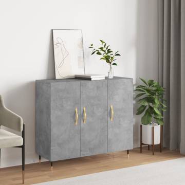 Modern Concrete Grey Sideboard - 90x34x80 cm | Hipomarket