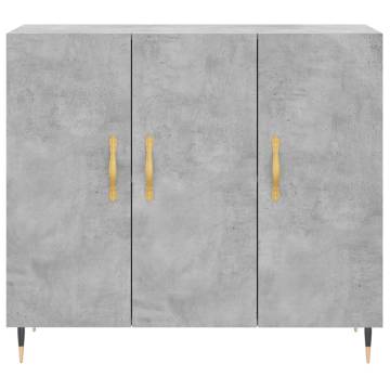 Modern Concrete Grey Sideboard - 90x34x80 cm | Hipomarket