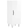 Stylish Highboard High Gloss White - 34.5x34x180 cm