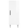 Stylish Highboard High Gloss White - 34.5x34x180 cm