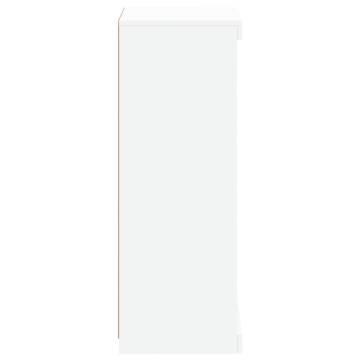 Modern White Sideboard with LED Lights | 41x37x100 cm