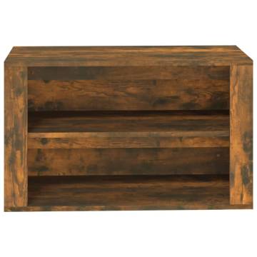 Shoe Rack Smoked Oak - Stylish Storage Solution | Hipo Market