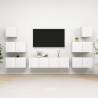 8 Piece TV Cabinet Set White Engineered Wood Colour white Quantity in Package 8 Width 60 cm 