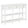 Console Table White 110x30x76cm Engineered Wood Colour white Quantity in Package 1 