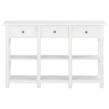 White Console Table 110x30x76cm | Stylish & Durable Design