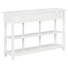 White Console Table 110x30x76cm | Stylish & Durable Design