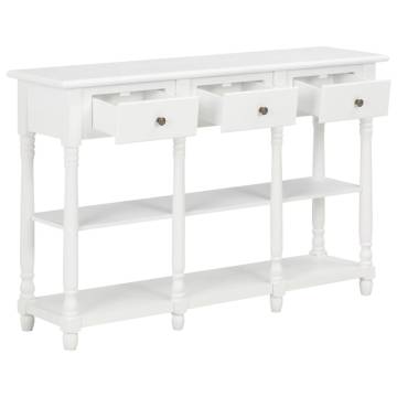 White Console Table 110x30x76cm | Stylish & Durable Design