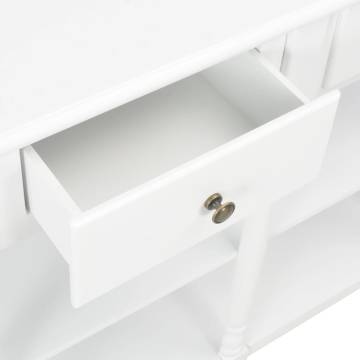 White Console Table 110x30x76cm | Stylish & Durable Design