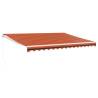 Retractable Awning Orange & Brown 4.5x3m - Durable & Stylish