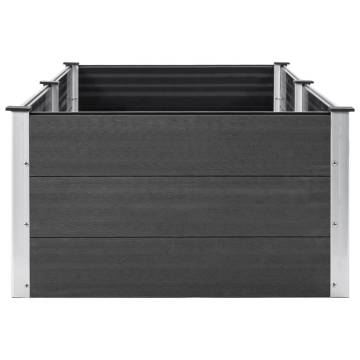 Garden Raised Bed 250x100x54 cm WPC Grey - Durable & Stylish