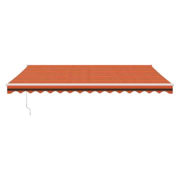 Retractable Awning Orange & Brown 4.5x3m - Durable & Stylish