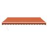 Retractable Awning Orange & Brown 4.5x3m - Durable & Stylish