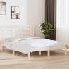 Bed Frame White Solid Wood Pine 160x200 cm Colour white Size 160 x 200 cm 