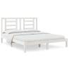 White Solid Wood Pine Bed Frame 160x200 cm - Modern Design