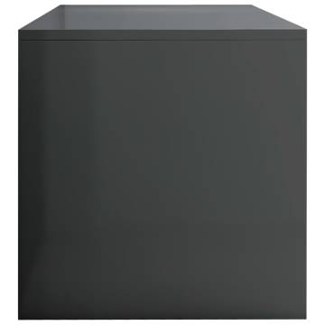 High Gloss Grey TV Cabinet - 120x40 cm Stylish Design