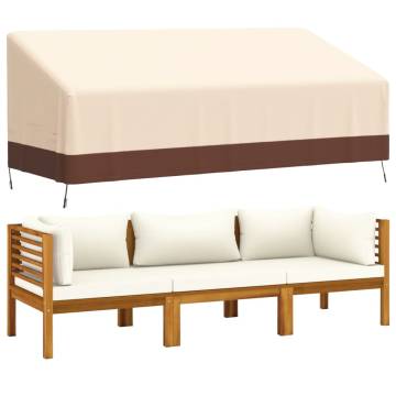 Beige 3-Seater Bench Cover 204x86x48/73 cm - Durable & Waterproof