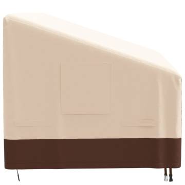 Beige 3-Seater Bench Cover 204x86x48/73 cm - Durable & Waterproof