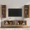 4 Piece TV Cabinet Set in Smoked Oak - Stylish & Practical