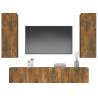 4 Piece TV Cabinet Set in Smoked Oak - Stylish & Practical