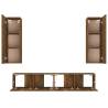 4 Piece TV Cabinet Set in Smoked Oak - Stylish & Practical