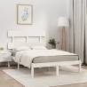 Bed Frame White Solid Wood 120x200 cm Colour white Size 120 x 200 cm 