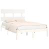 White Solid Wood Bed Frame 120x200 cm - Timeless Design