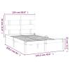 White Solid Wood Bed Frame 120x200 cm - Timeless Design