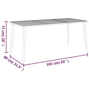 Stylish Garden Table Anthracite 165x80x71 cm Steel