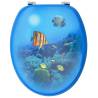 WC Toilet Seats with Lid - 2 pcs MDF Deep Sea Design