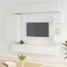 8 Piece TV Cabinet Set White Engineered Wood Colour white Quantity in Package 8 Height 110 cm 