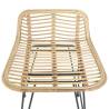 Stylish Bar Chairs 2 pcs - Natural Rattan | HipoMarket