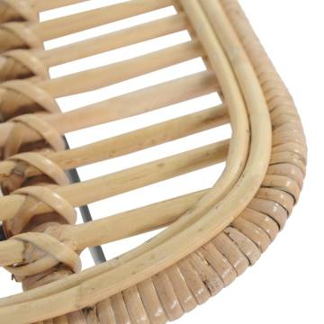 Stylish Bar Chairs 2 pcs - Natural Rattan | HipoMarket