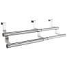 HI Extendable Dishcloth Hanger - Stylish & Durable Silver Rack