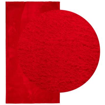 Soft & Washable Red Rug HUARTE - 80x150 cm for Cozy Spaces