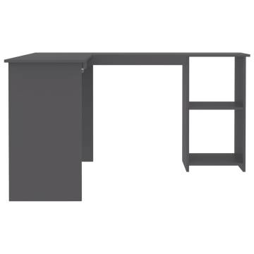 L-Shaped Corner Desk Grey - 120x140 cm | Hipomarket