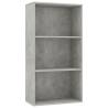 3-Tier Book Cabinet - Concrete Grey | Modern & Stylish