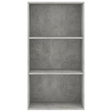 3-Tier Book Cabinet - Concrete Grey | Modern & Stylish