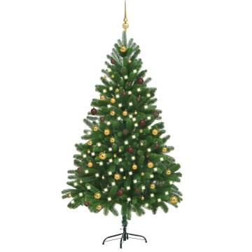 Pre-lit 210 cm Artificial Christmas Tree with Ball Set - Green