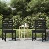 Garden Chairs 2 pcs Black 40.5x48x91.5 cm Solid Wood Pine Colour black pine Size 50 x 48 x 91.5 cm Quantity in Package 2 