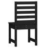 Garden Chairs 2 pcs Black - Solid Pine Wood | HipoMarket