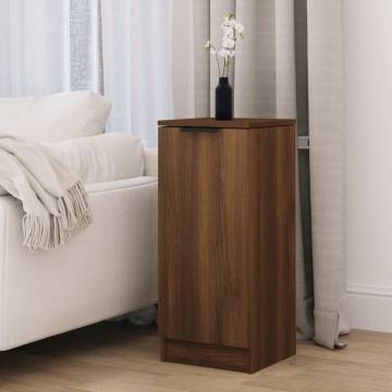 Brown Oak Sideboard - Minimalist Storage Solution 30x30x70 cm