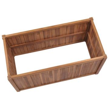 Raised Bed 100x50x70 cm - Solid Teak Wood Planter