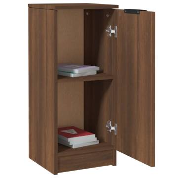 Brown Oak Sideboard - Minimalist Storage Solution 30x30x70 cm