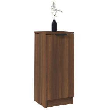 Brown Oak Sideboard - Minimalist Storage Solution 30x30x70 cm