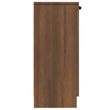 Brown Oak Sideboard - Minimalist Storage Solution 30x30x70 cm